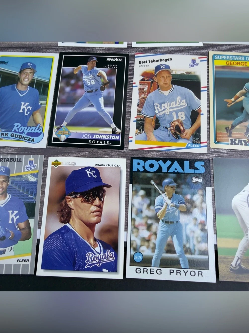 Kansas City Royals Card Lot of 24 Brett Saberhagen Tartabull +